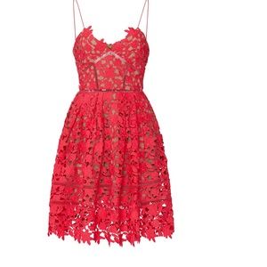 Hot pink lace dress